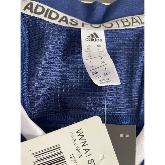 Adidas Football Jersey GG7400 WVN A1 Stock J Navy Blue Practice Men’s Sz XL NEW - Picture 5 of 12